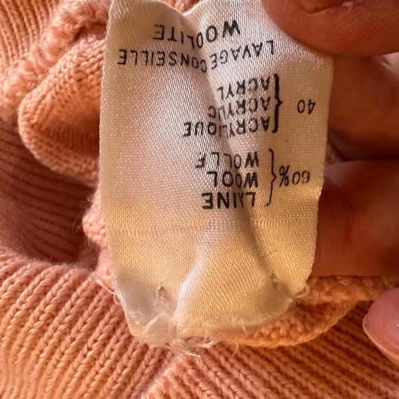 Rodier Paris Vintage Pink Wool Blend Sweater Oversized Fit M/L - Picture 4 of 7